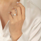 0,21 ct. Diamant Effekt Stein Ring