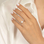 0,21 ct. Diamant Effekt Stein Ring
