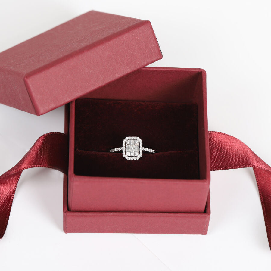 0,28 ct. Diamant Baguette Ring