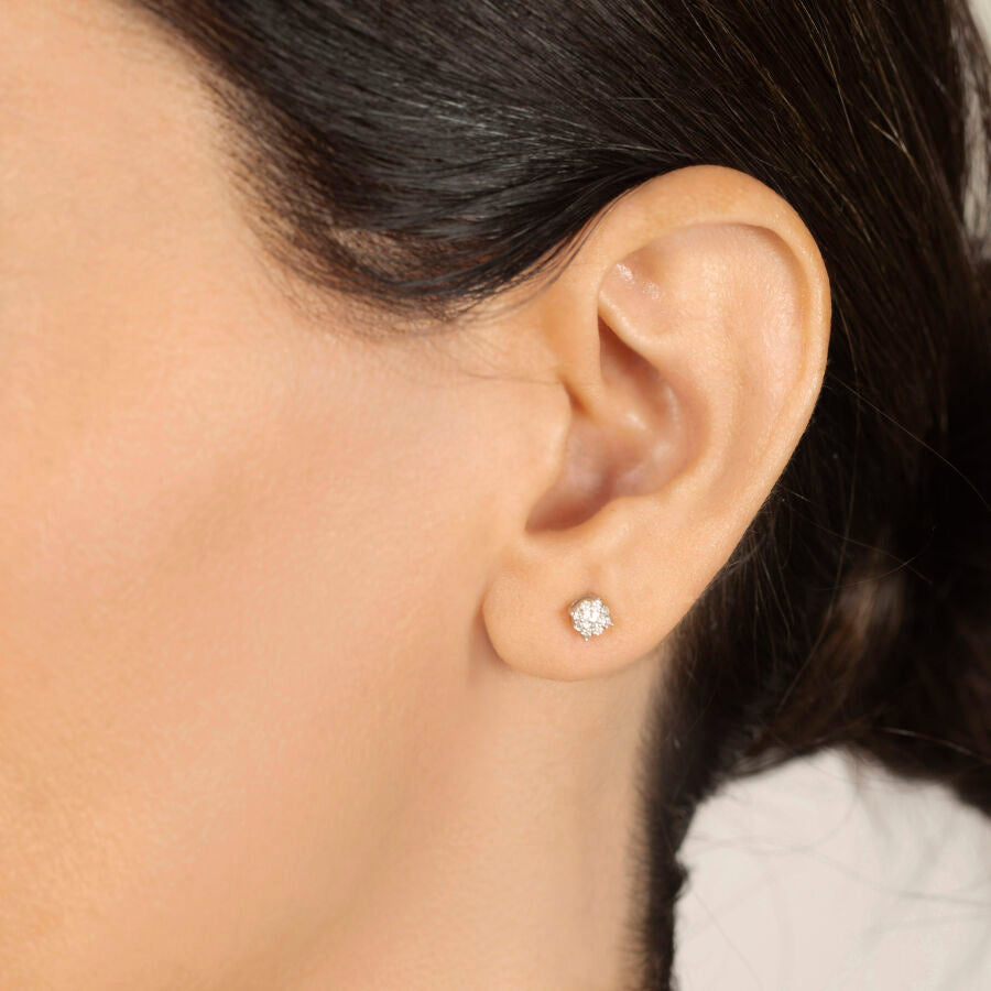 0,16 ct. Diamant Solitär Ohrringe