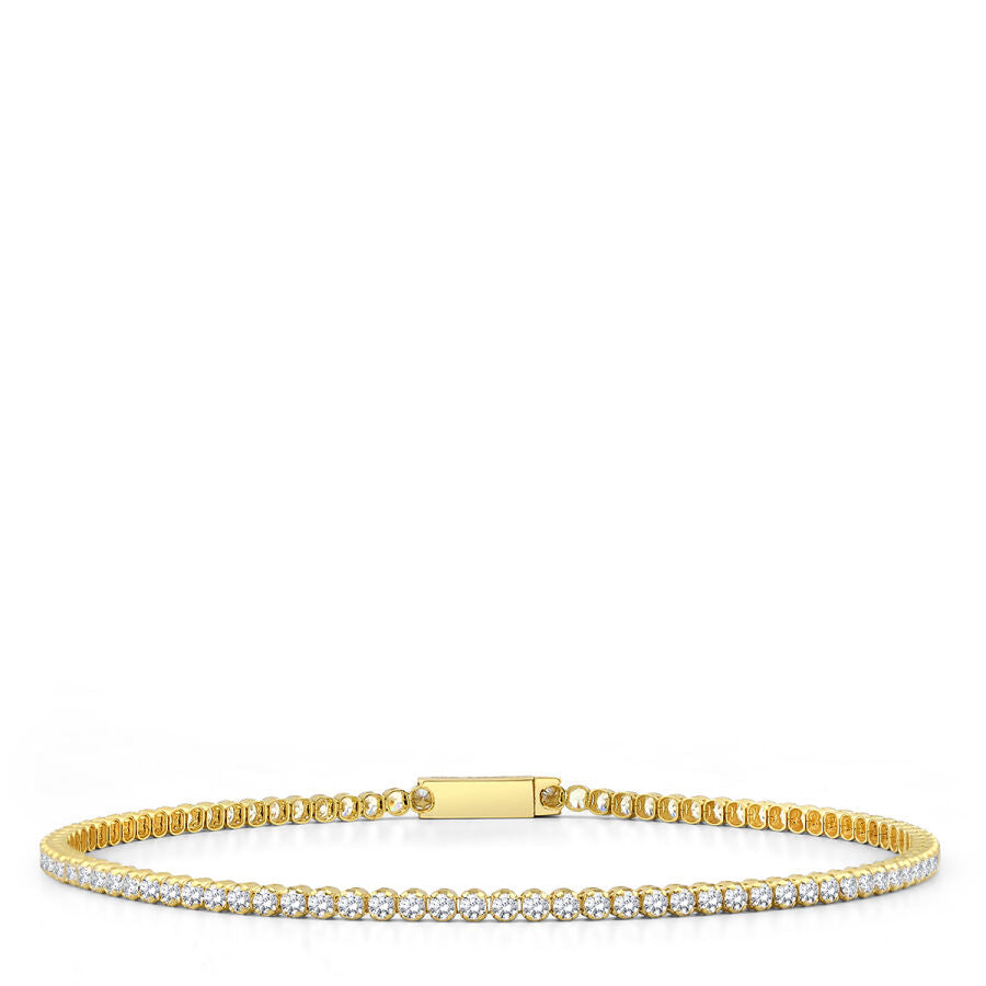 Gold klassisches Tennis Armband