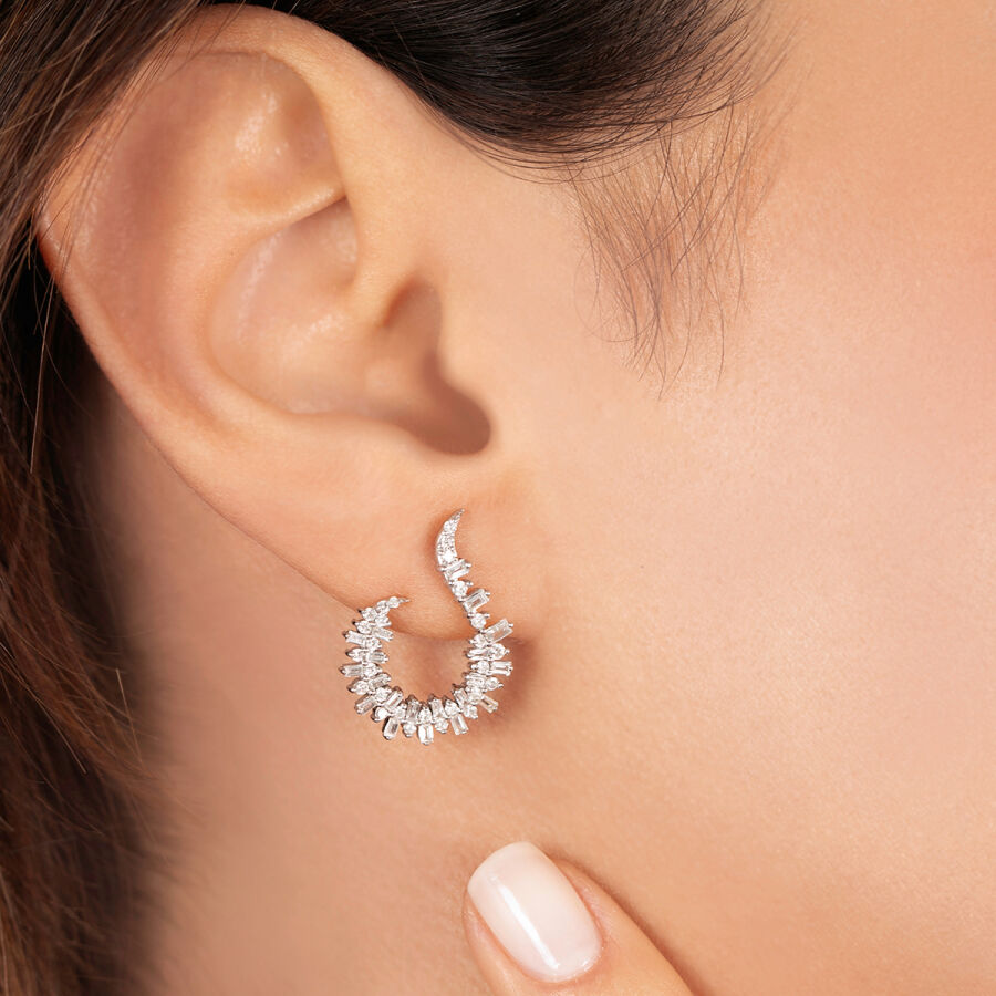 0,88 ct. Diamant Baguette Ohrringe