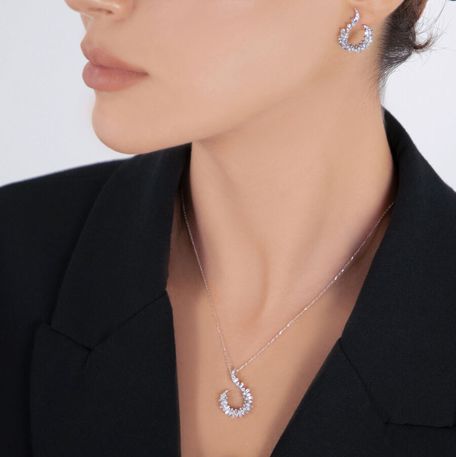 0,88 ct. Diamant Baguette Ohrringe