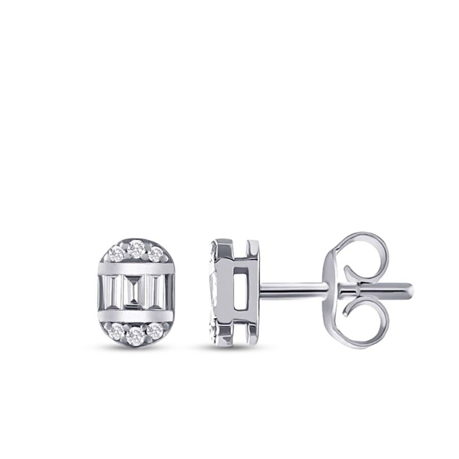 0.14 Karat Diamant Baguette Ohrringe