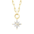 Gold Blume Halskette mit Stein