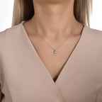 0,06 ct. Diamant Solitärhalskette