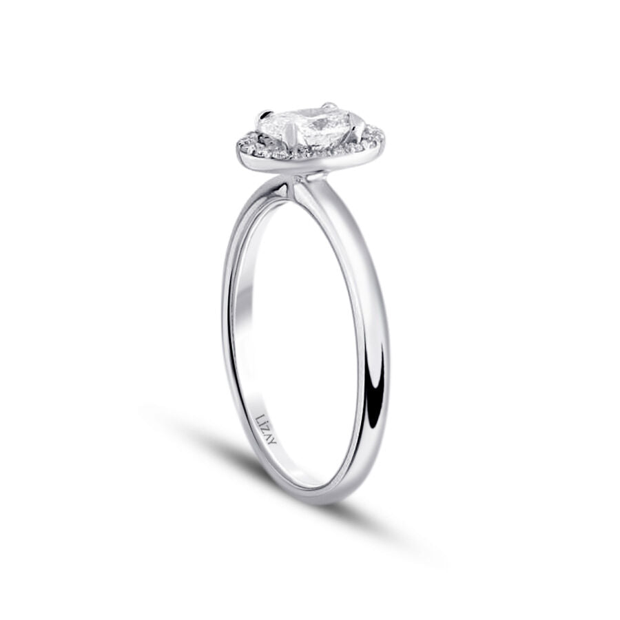 0,40 ct. Diamant Oval Solitär Verlobungsring