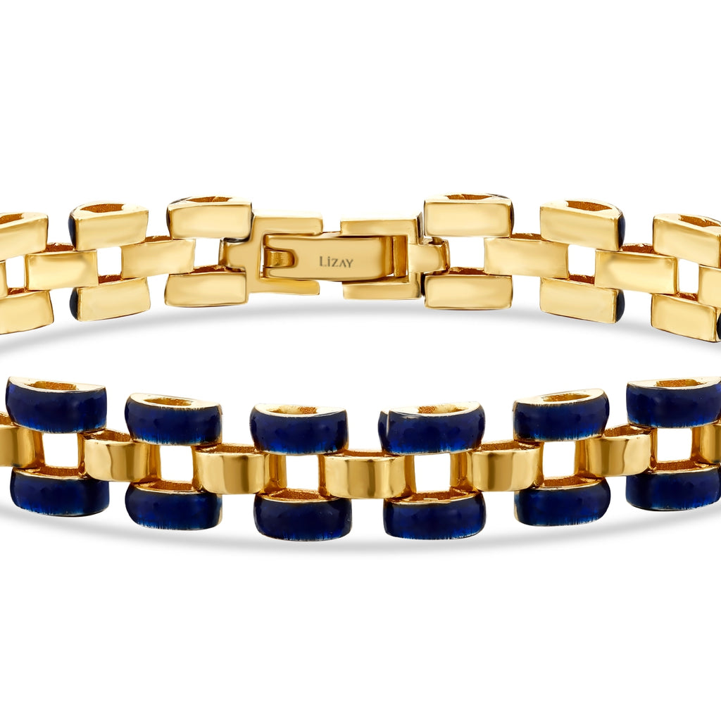 Gold Emaille Herren Armband