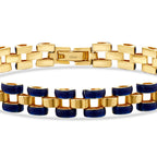 Gold Emaille Herren Armband
