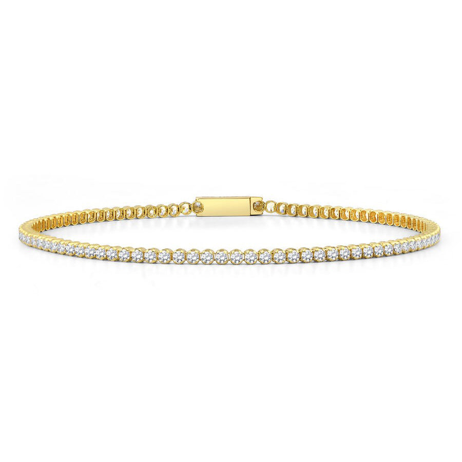 Klassisches Tennisarmband aus Gold