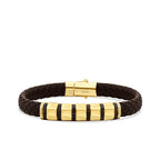 Gold Schwarz Stein Detailliert Herren Armband