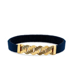 Gold Grek Pattern Marineblau Herren Armband