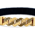 Gold Grek Pattern Marineblau Herren Armband