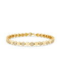 Gold Honigwabe Armband mit Stein