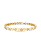Gold Honigwabe Armband mit Stein