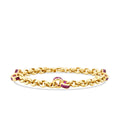 Gold Fuchsia Grobe Gliederarmband