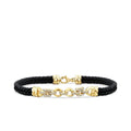 Gold Herren Chain Detailliert Stein Armband