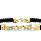 Gold Herren Chain Detailliert Stein Armband