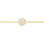 Gold Blume Armbander mit Stein