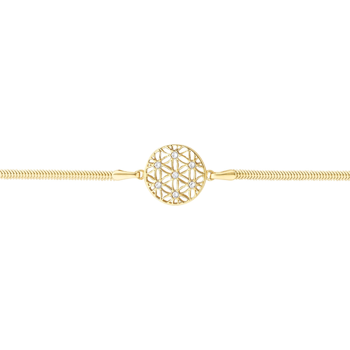 Gold Blume Armbander mit Stein