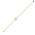 Gold Blume Armbander mit Stein