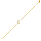 Gold Blume Armbander mit Stein