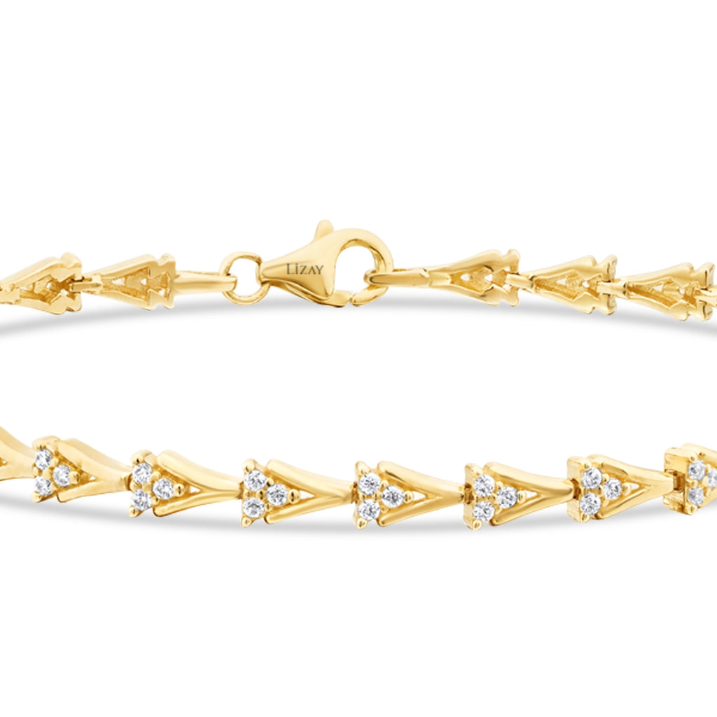 Gold Geometrisch V-Förmig Armband