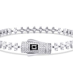 Gold Baguette Armband mit Stein