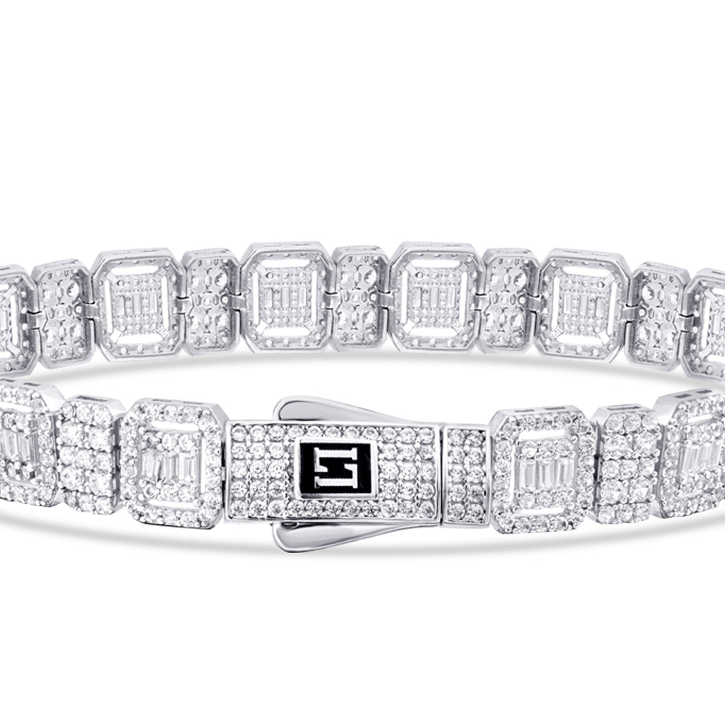 Gold Baguette Armband mit Stein