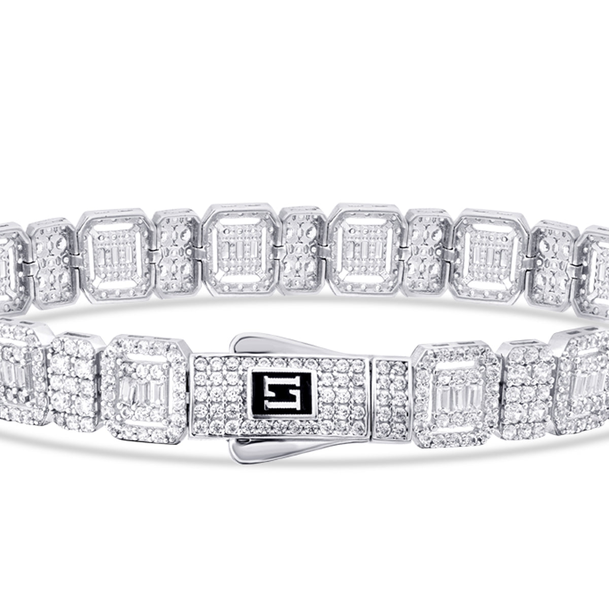 Gold Baguette Armband mit Stein