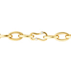 Gold Detailreiches Gliederarmband mit Stein