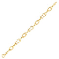 Gold Detailreiches Gliederarmband mit Stein