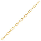 Gold Detailreiches Gliederarmband mit Stein