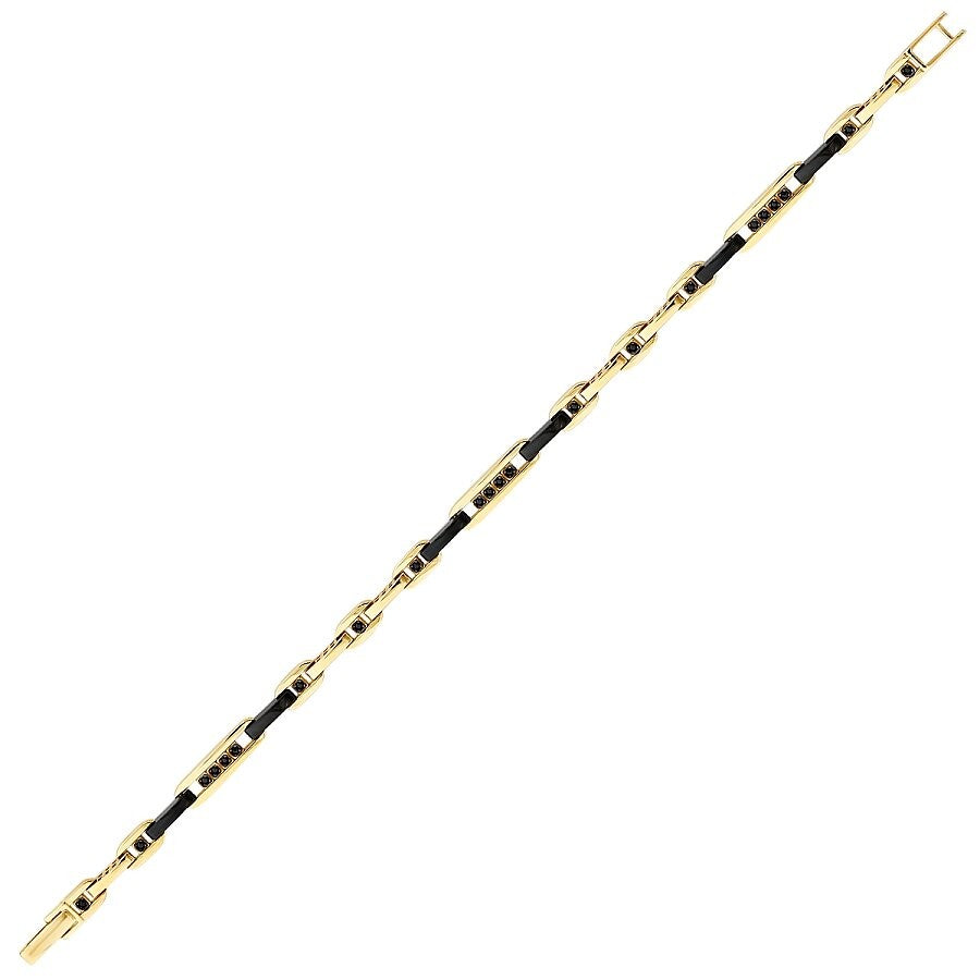 Gold Onxy Stein Detailliert Herren Chain Armband