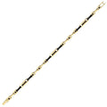 Gold Onxy Stein Detailliert Herren Chain Armband
