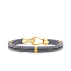 Gold Rund Detailliert Herren Armband mit Verschluss