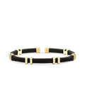 Gold Detailliert Schwarz Herren Armband