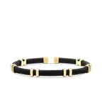 Gold Detailliert Schwarz Herren Armband