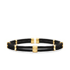 Gold Quadrat Detailliert Herren Armband