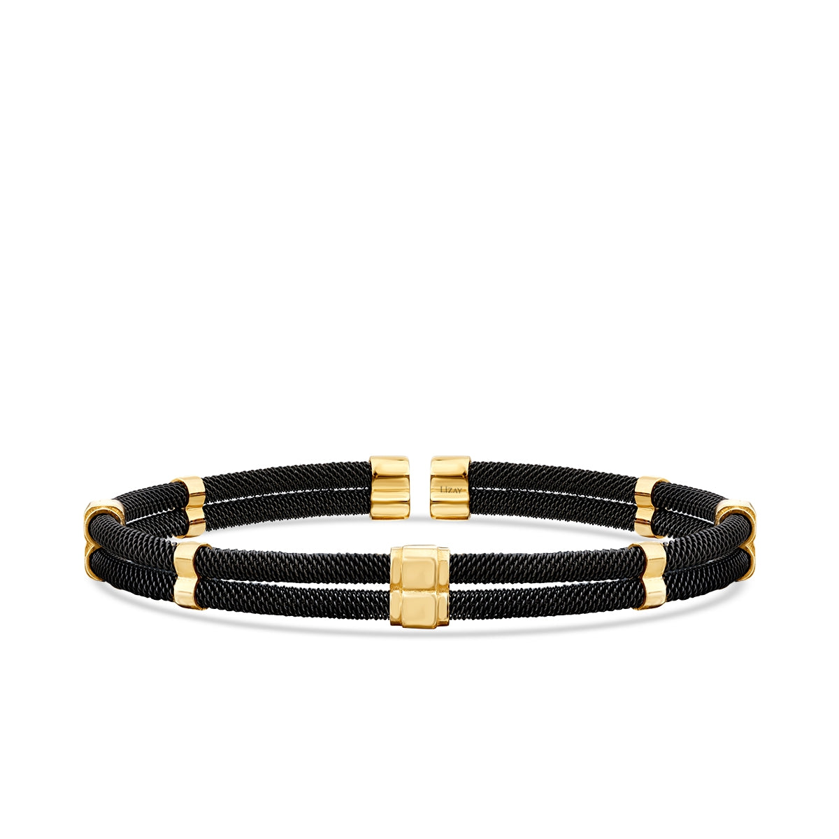 Gold Quadrat Detailliert Herren Armband