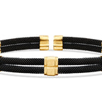 Gold Quadrat Detailliert Herren Armband