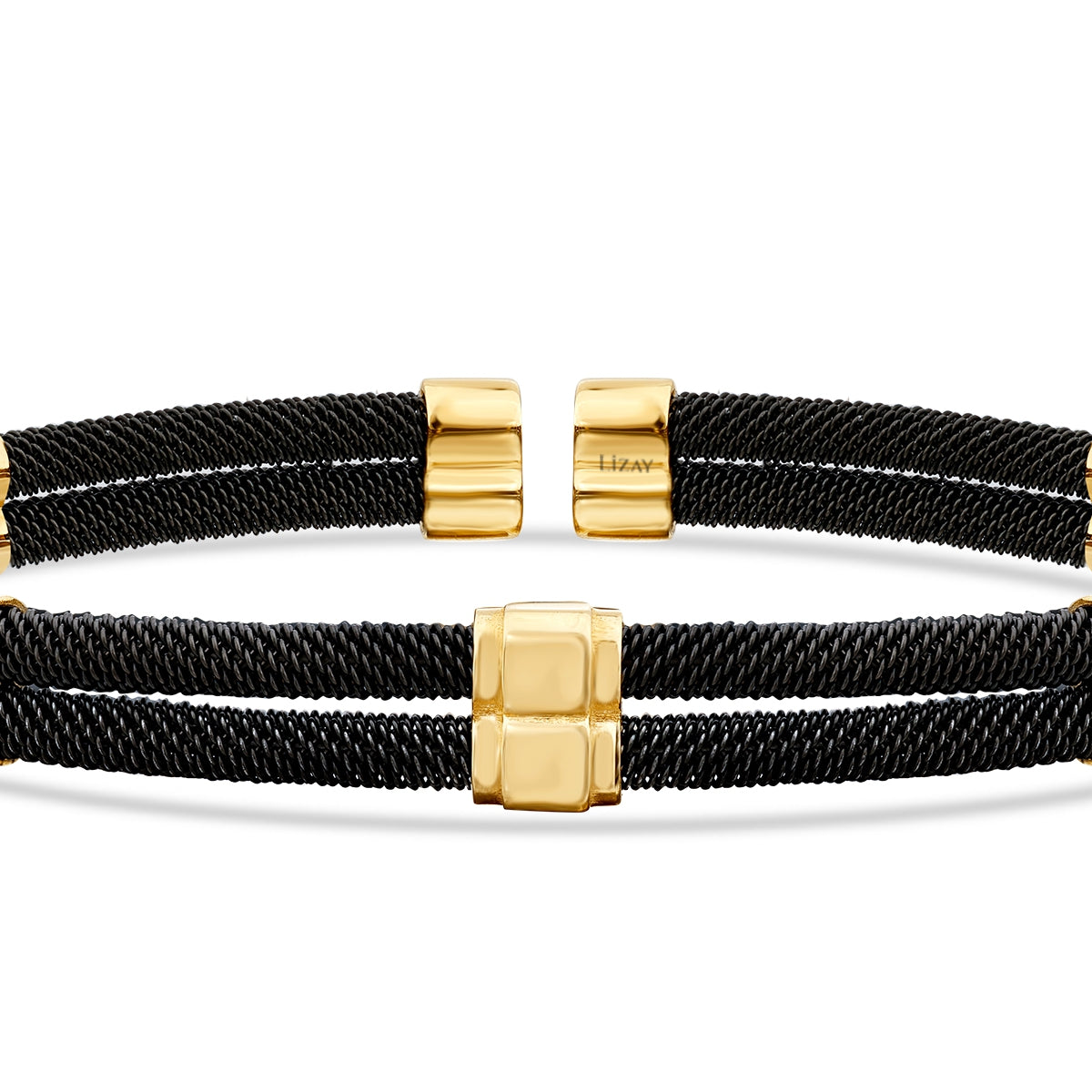 Gold Quadrat Detailliert Herren Armband