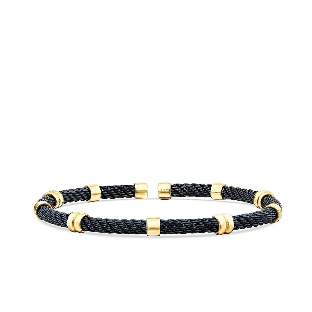 Gold Rund Detailliert Herren Armband