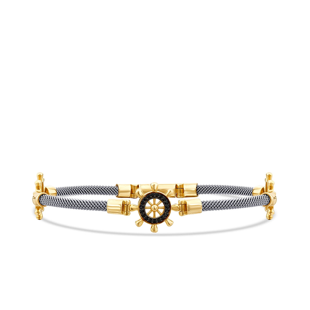 Gold Kompass Herren Armband