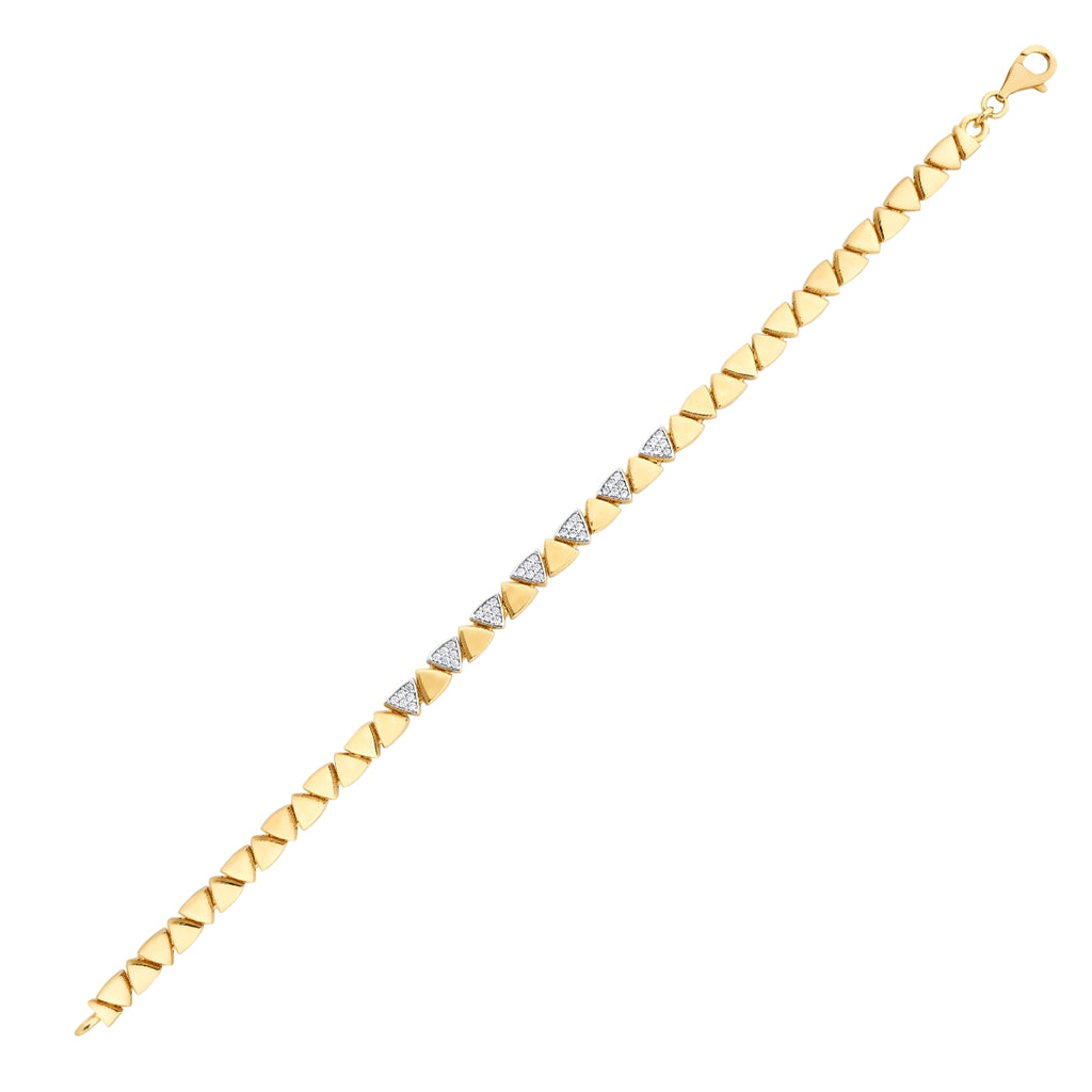 Gold Dreiecksform Stein Trend Armband