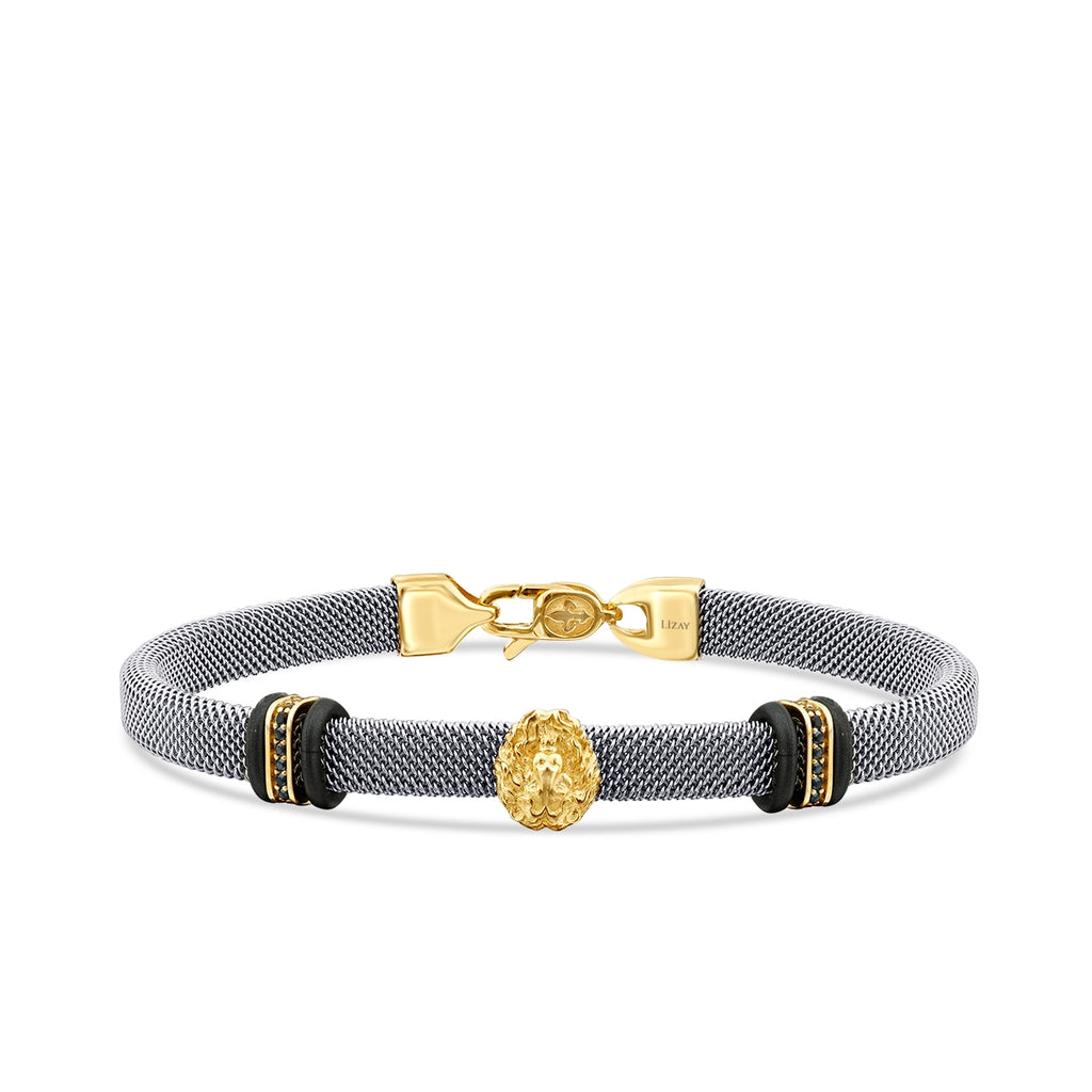 Gold Löwe Figurine Herren Armband