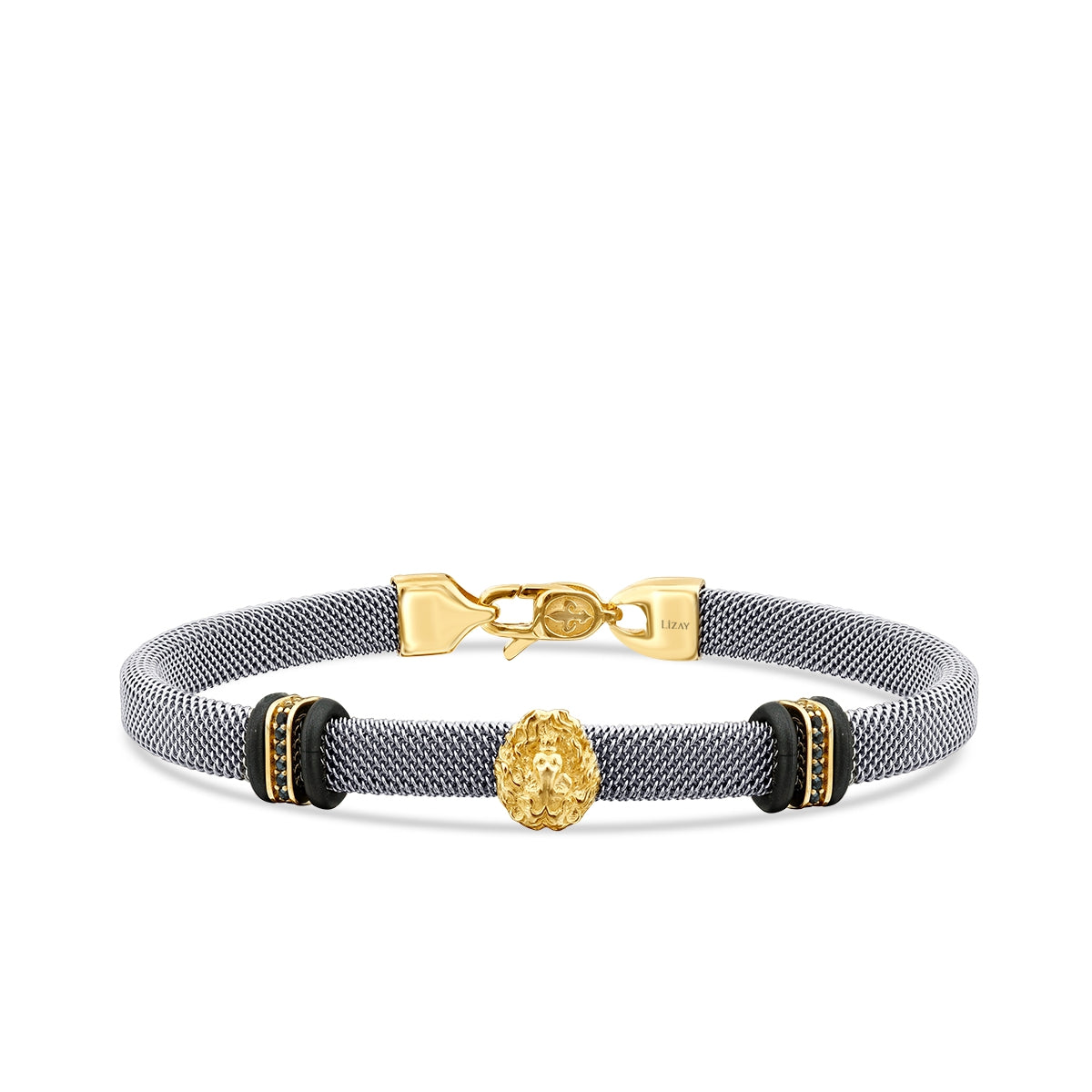 Gold Löwe Figurine Herren Armband