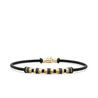 Gold Onyx Schwarz Stein Herren Armband