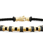 Gold Onyx Schwarz Stein Herren Armband