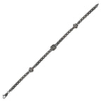 Gold Lion Motif Schwarz Herren Armband